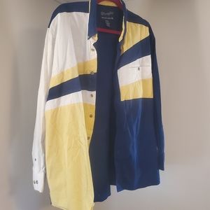 Wrangler Western Shirts Button Up Striped XL